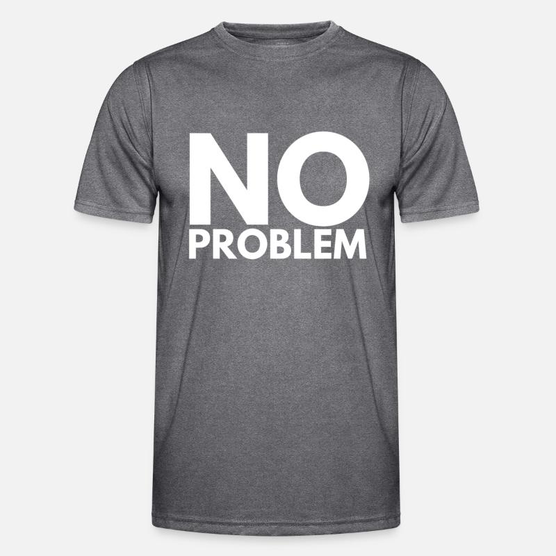 No Problem - Männer Funktions-T-Shirt - dunkle Melange
