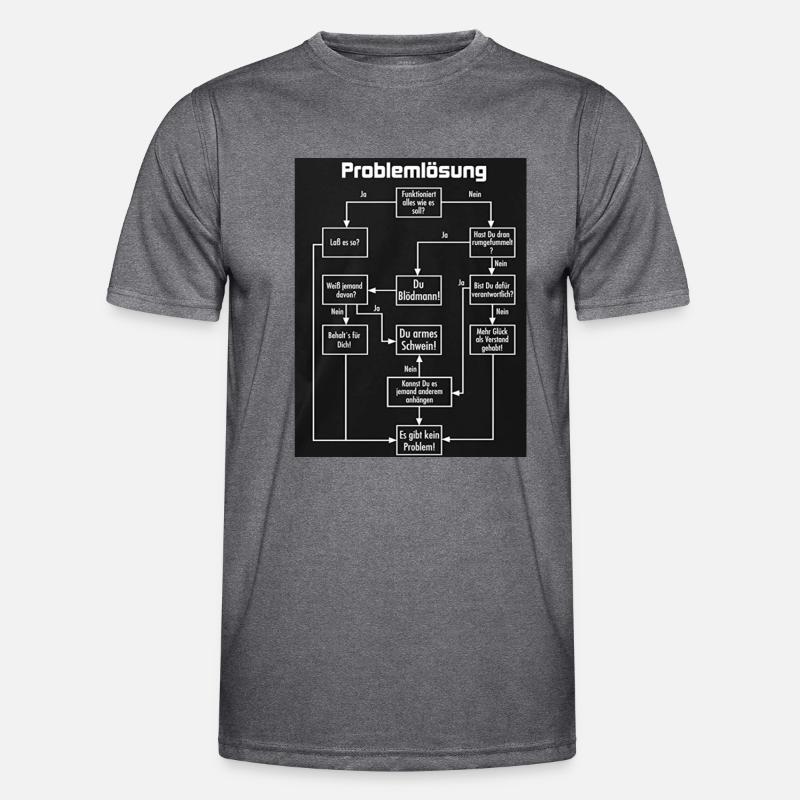 problem solving - Men's Functional T-Shirt - dark melange 