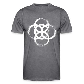 Keltisches Symbol Rad des Seins - Männer Funktions-T-Shirt - dunkle Melange  - Vorne - AI Model Male 178 dark (178cm)