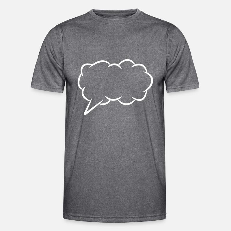 Speech bubble thought bubble - Men's Functional T-Shirt - dark melange 
