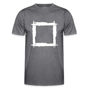 Quadrat weiß - Männer Funktions-T-Shirt - dunkle Melange  - Vorne - AI Model Male 178 dark (178cm)