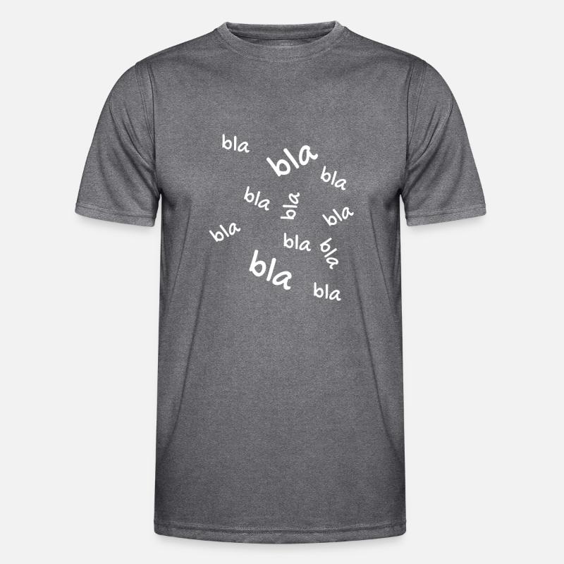Bla bla bla - Männer Funktions-T-Shirt - dunkle Melange