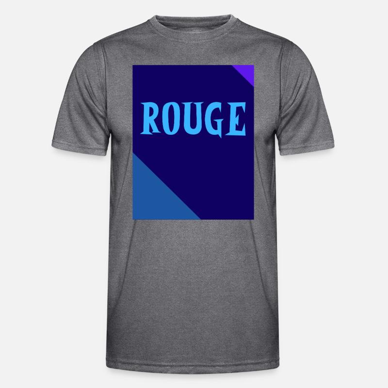 ROUGE Tableau Rectangle Triangles T-shirt sport Homme