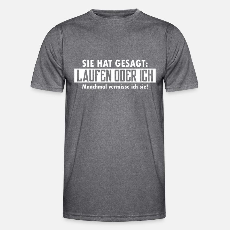 laufen oder ich Männer Funktions-T-Shirt