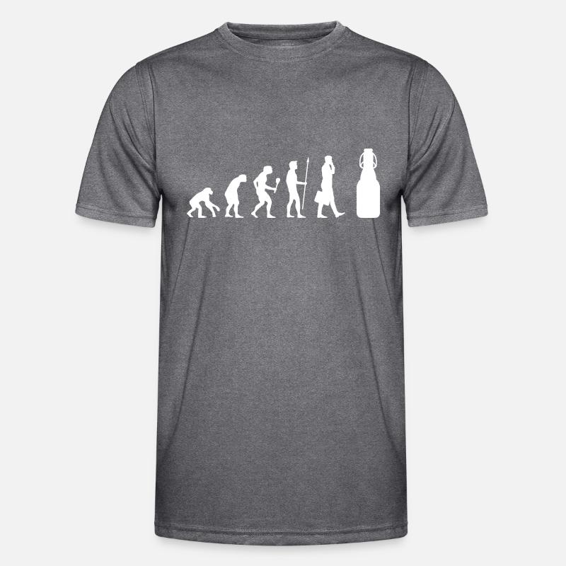 Alkohol - Evolution Bier Männer Funktions-T-Shirt