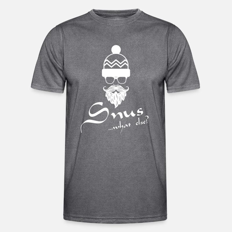 Snus what else ...? - Men's Functional T-Shirt - dark melange