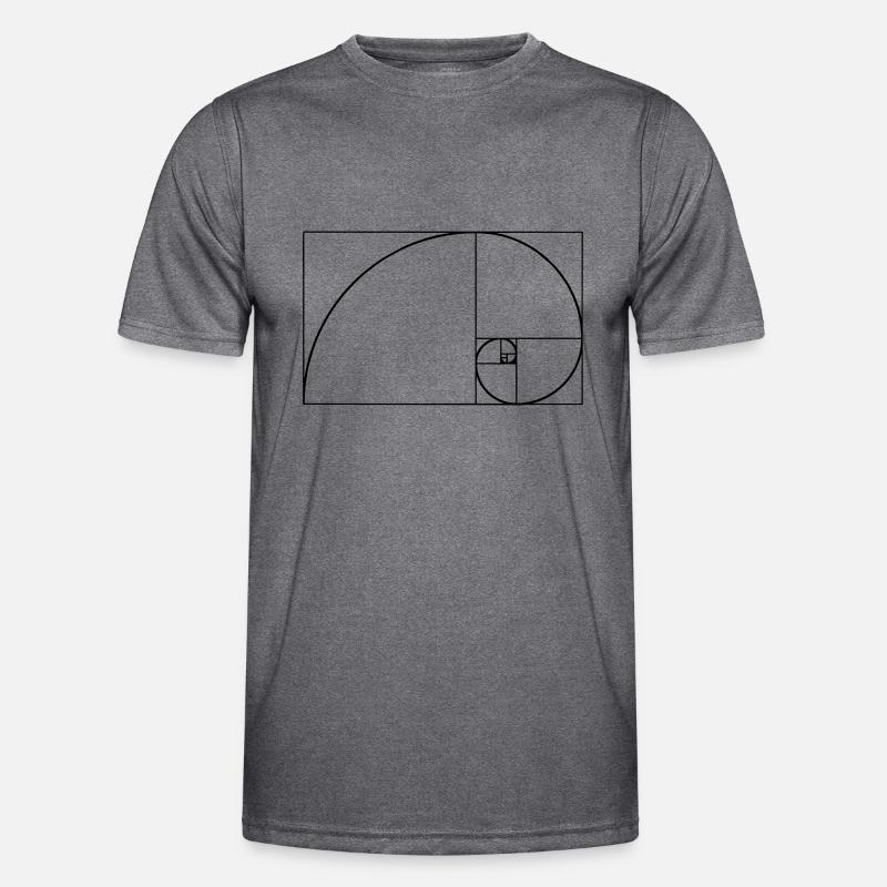 Fibonacci, Phi, Goldene Schnitt, Spirale, Rechteck Männer Funktions-T-Shirt