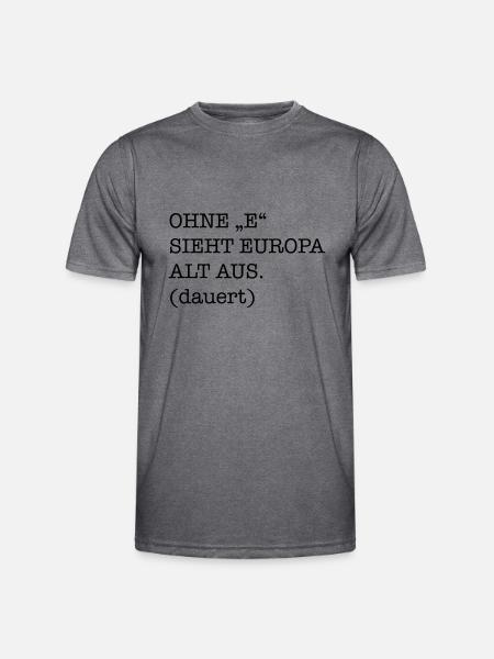 lustig - Männer Funktions-T-Shirt - dunkle Melange