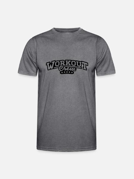 workout_crew_1_f1 - T-shirt sport Homme - mélange sombre 
