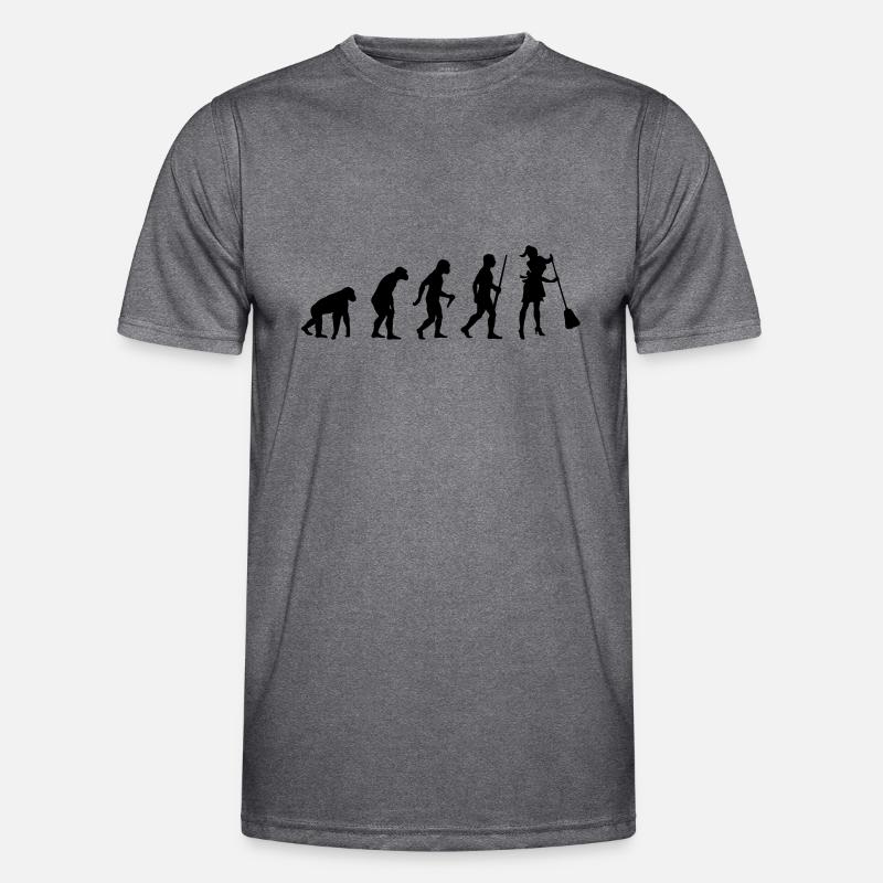 Cleaner Evolution - Männer Funktions-T-Shirt - dunkle Melange 
