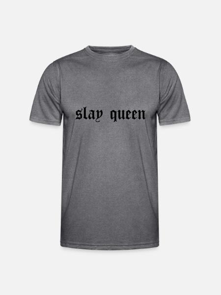 SLay queen - Men's Functional T-Shirt - dark melange