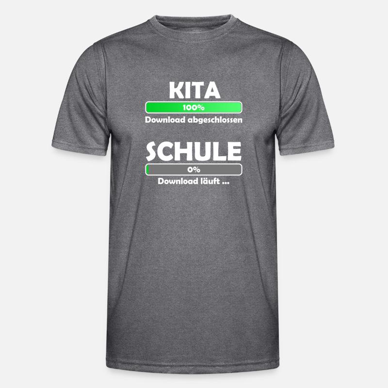 Schule loading - Schulbeginn - Einschulung - Männer Funktions-T-Shirt - dunkle Melange