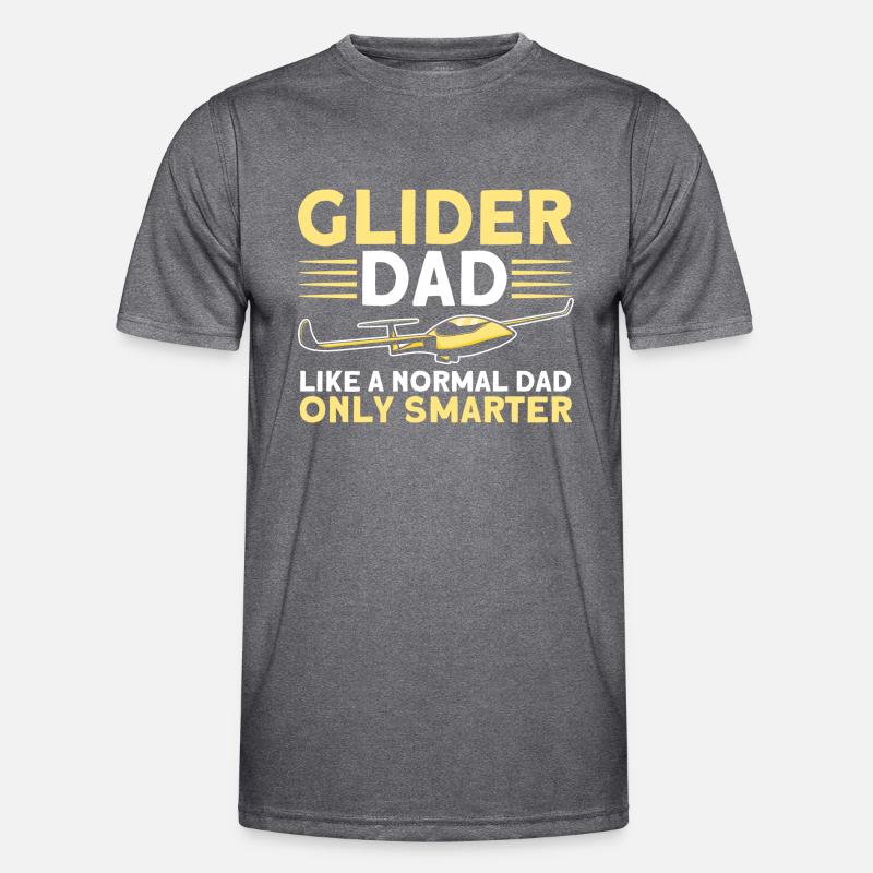 Glider Pilot Gliding Glider - Men's Functional T-Shirt - dark melange