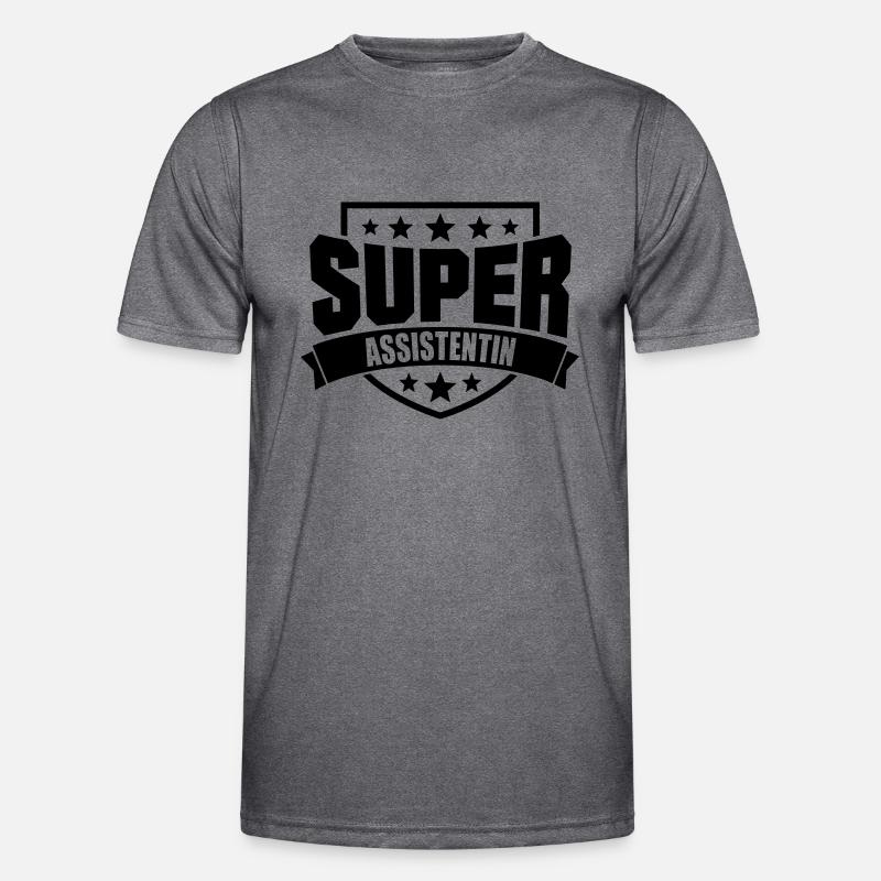 Super Assistentin - Männer Funktions-T-Shirt - dunkle Melange 