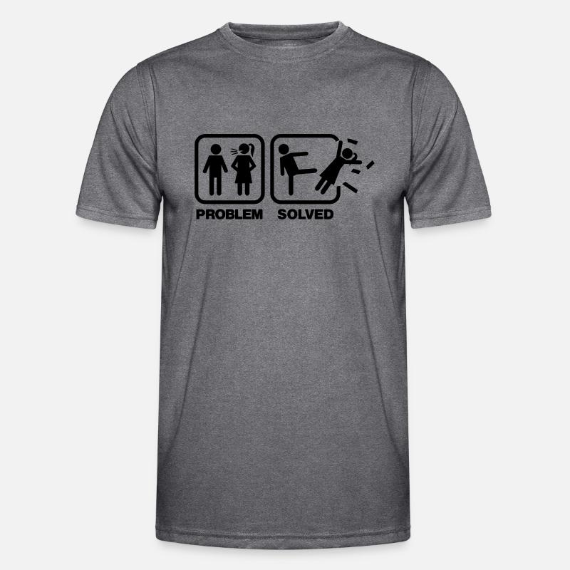 problem solved - Men's Functional T-Shirt - dark melange 