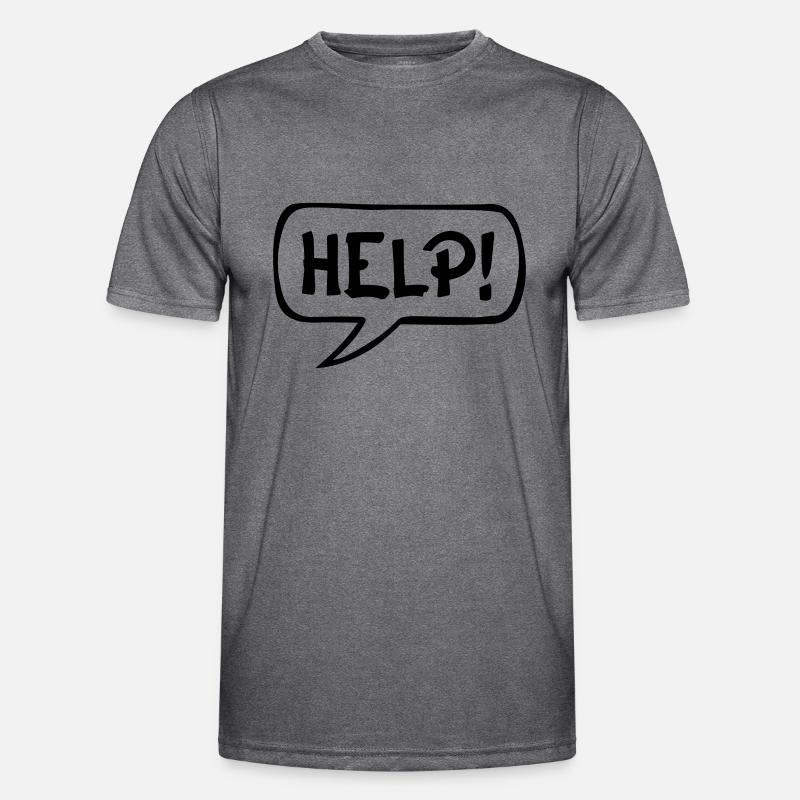 Comic Speech Bubble AIDE T-shirt sport Homme