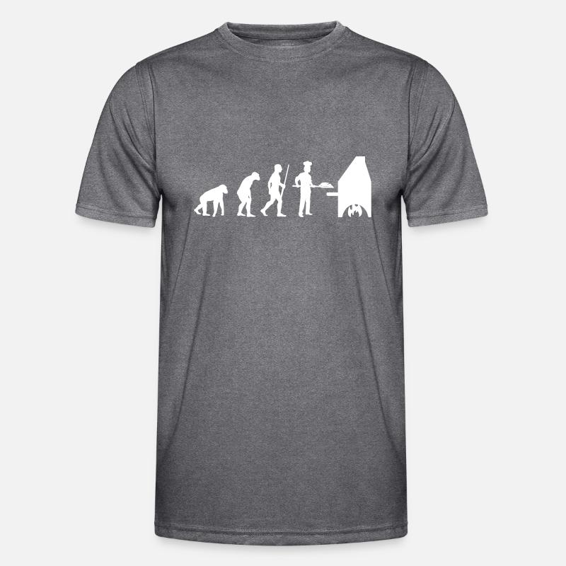 Bäcker evolution - Männer Funktions-T-Shirt - dunkle Melange 
