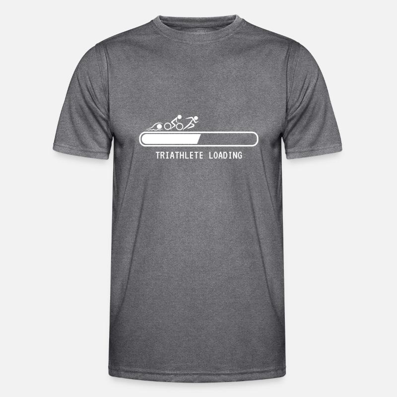Triathlon Triathlete Loading - Geschenkidee - Männer Funktions-T-Shirt - dunkle Melange 