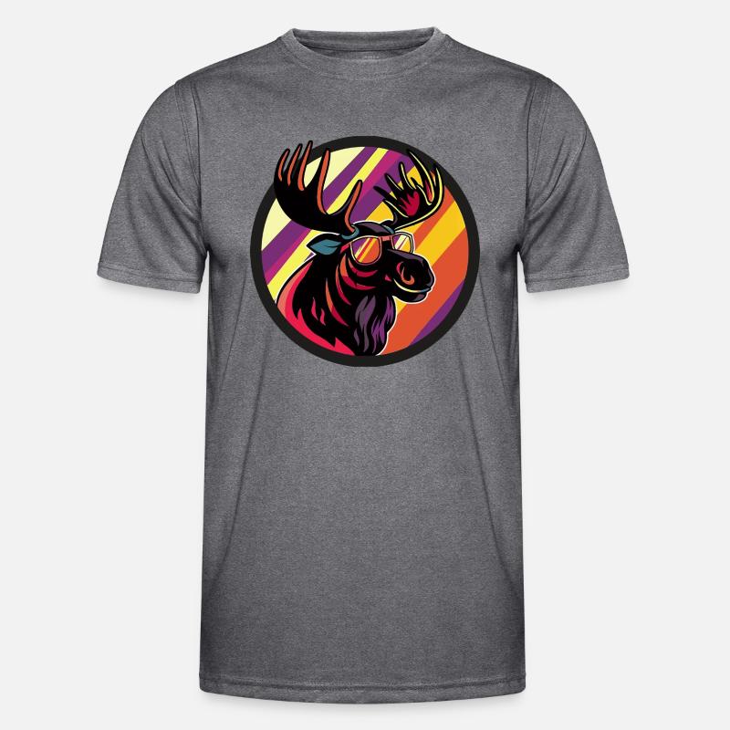 Moose Comic Cool - Men's Functional T-Shirt - dark melange 