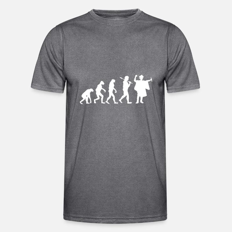 Graduation - Evolution - Gift - Men's Functional T-Shirt - dark melange