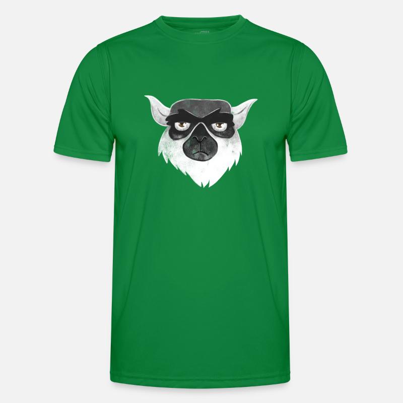 Grumpy unhappy lemur face Men's Functional T-Shirt