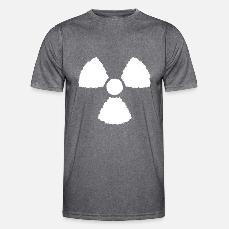 Nuklear Symbol Zeichen - Männer Funktions-T-Shirt - dunkle Melange 