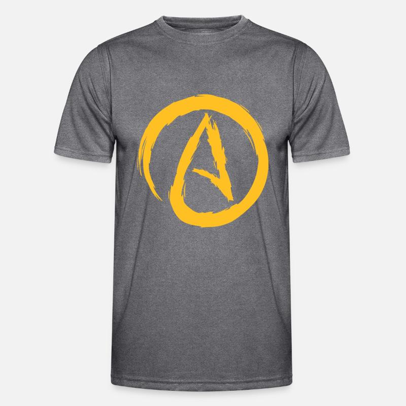 Atheismus Symbol Atheist Darwin Evolution Geschenk Männer Funktions-T-Shirt