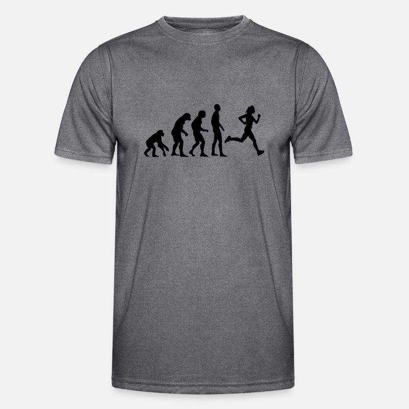 Human Evolution Running Jogging Jogging Gift Men's Functional T-Shirt