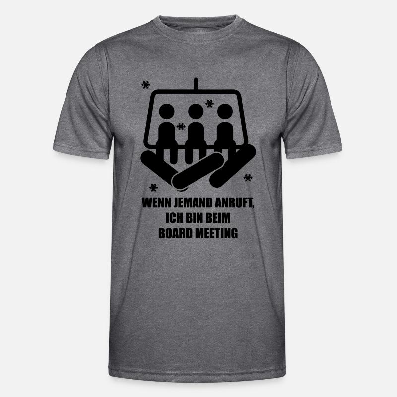 snowboard - Men's Functional T-Shirt - dark melange 