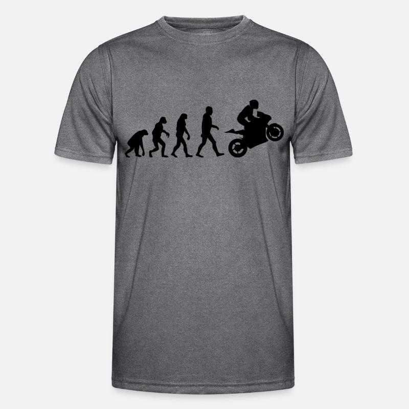 Sport Biker Evolution - Männer Funktions-T-Shirt - dunkle Melange 