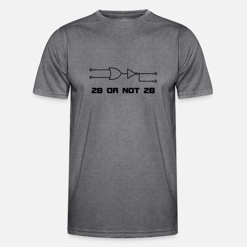 2B OR NOT 2B - Men's Functional T-Shirt - dark melange 