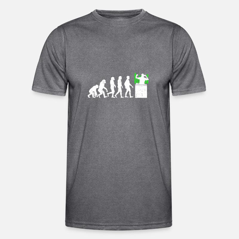Dj evolution development music turntable - Men's Functional T-Shirt - dark melange