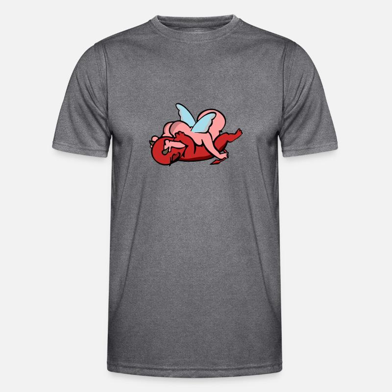 Playing angels and devils hug my hug Men's Functional T-Shirt