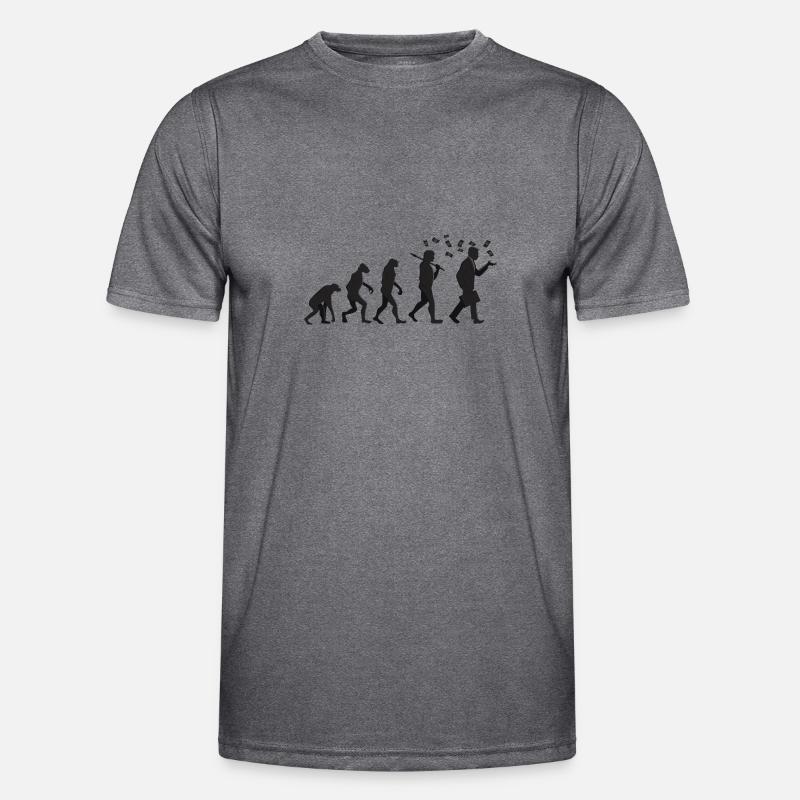 Evolution - Capitalist - Gift - Men's Functional T-Shirt - dark melange 