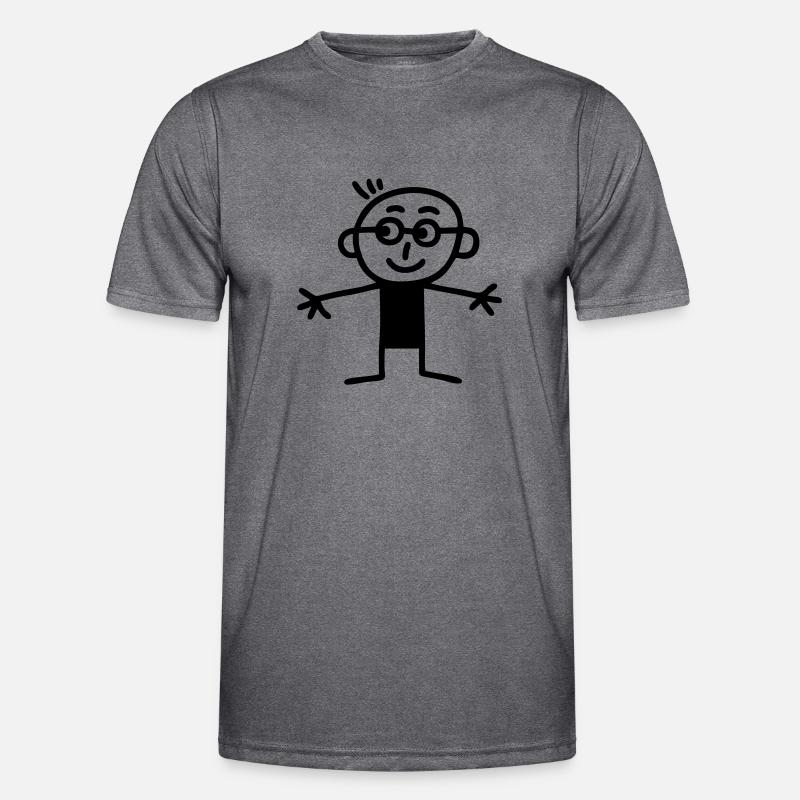 Männchen mit Brille Männer Funktions-T-Shirt