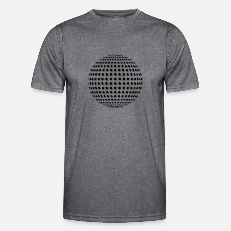 Disco ball - Funksjons-T-skjorte for menn - mørk melange