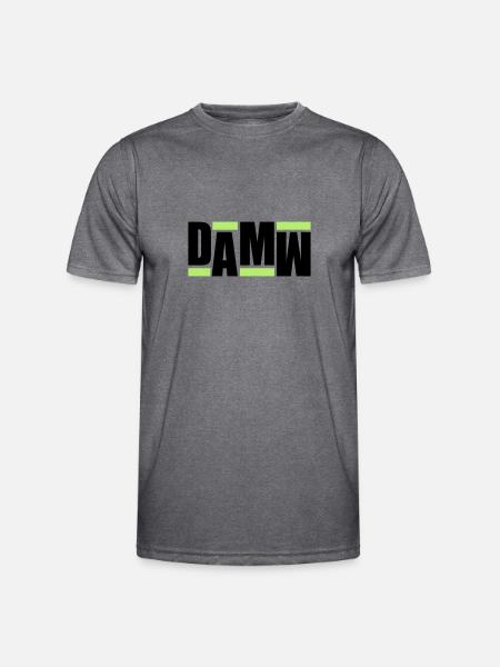 DAMW Retro - Männer Funktions-T-Shirt - dunkle Melange
