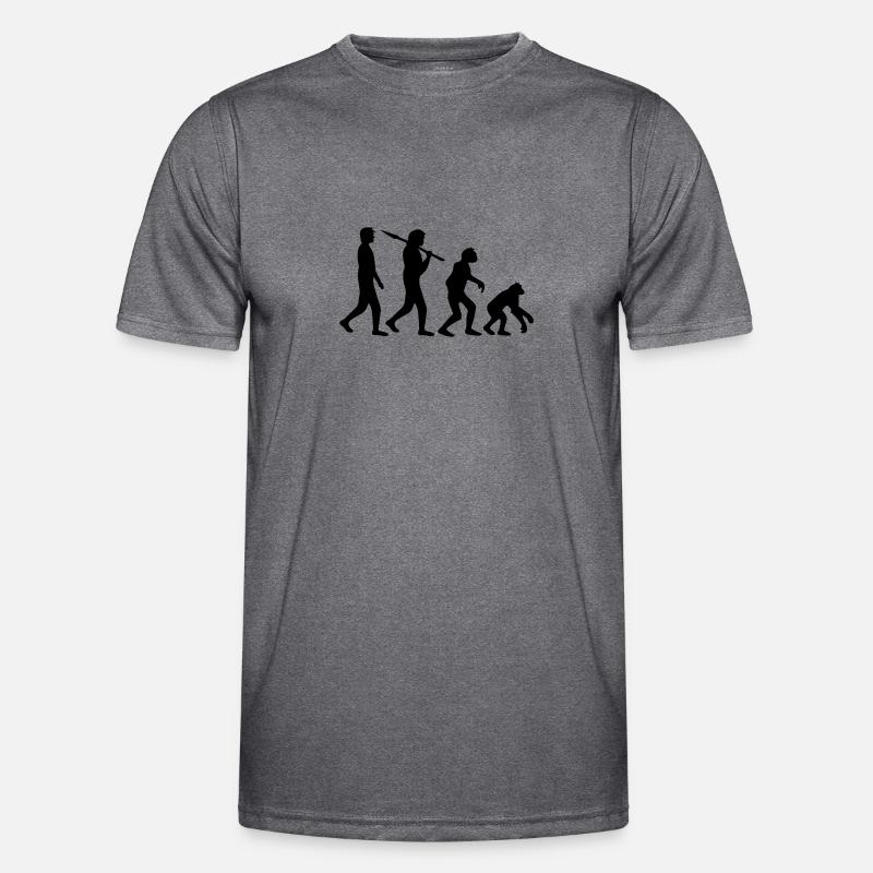 devolution - Männer Funktions-T-Shirt - dunkle Melange 