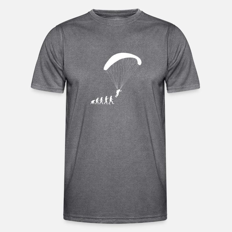 Evolution Gleitschirm Paraglider Pilot Paragliding - Men's Functional T-Shirt - dark melange 