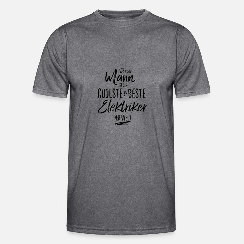 elektriker der Beste (s) - Männer Funktions-T-Shirt - dunkle Melange 