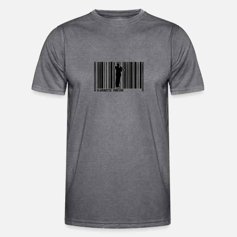 clarinet barre1 code - Men's Functional T-Shirt - dark melange 