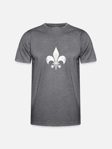Lilie 3 - Männer Funktions-T-Shirt - dunkle Melange 