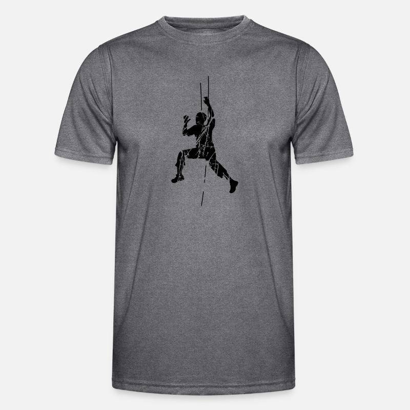 cracks scratch old stamp climber climb over Men's Functional T-Shirt