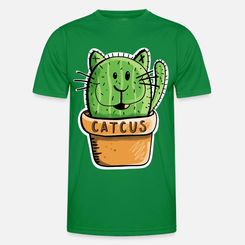 Catcus Cactus Cat - Chats - Cacti bande dessinée -Fun T-shirt sport Homme
