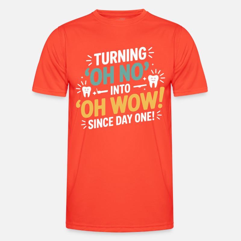 Dental Lab Microscope Work  - Men's Functional T-Shirt - grenadine