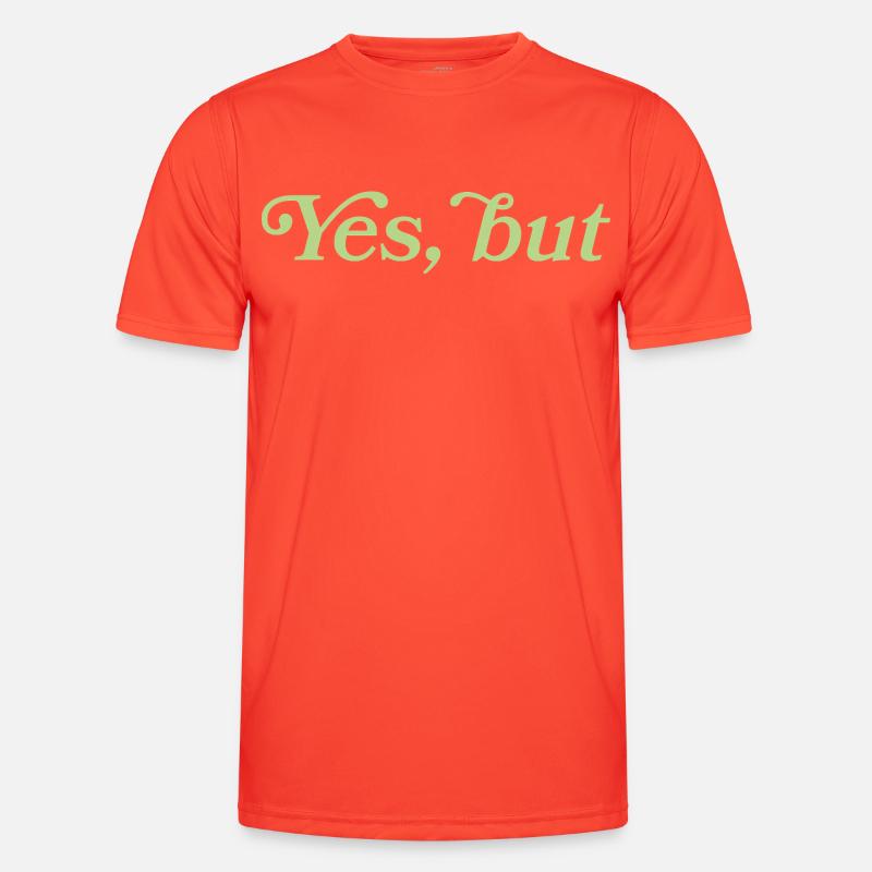Yes, but – Minimalist statement - Men's Functional T-Shirt - grenadine
