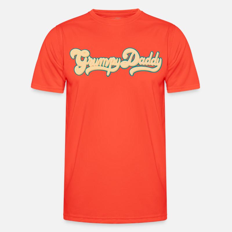 Grumpy Daddy Retro Script - Farbe "Groovy Baby" Männer Funktions-T-Shirt
