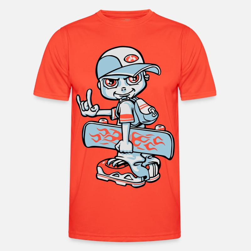 Garçon et son skateboard flex T-shirt sport Homme