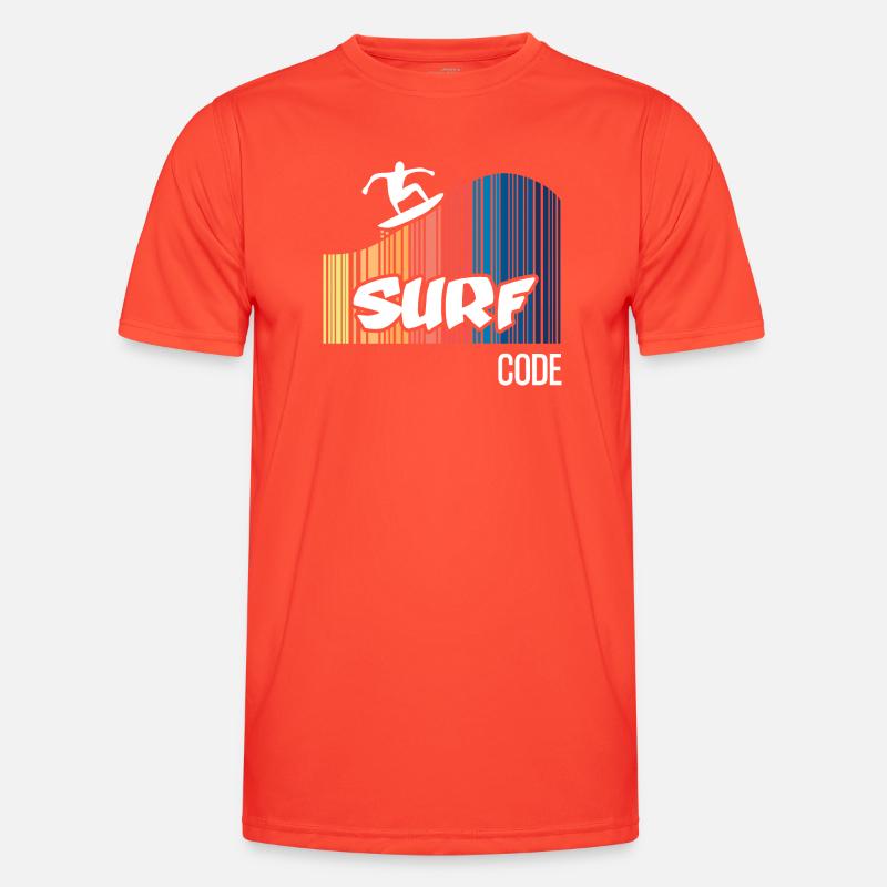 Surf Code (dark) - Men's Functional T-Shirt - grenadine