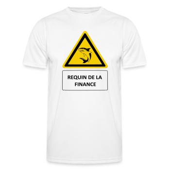 Requin de la finance - T-shirt sport Homme - grenadine - Devant - AI Model Male 178 dark (178cm)
